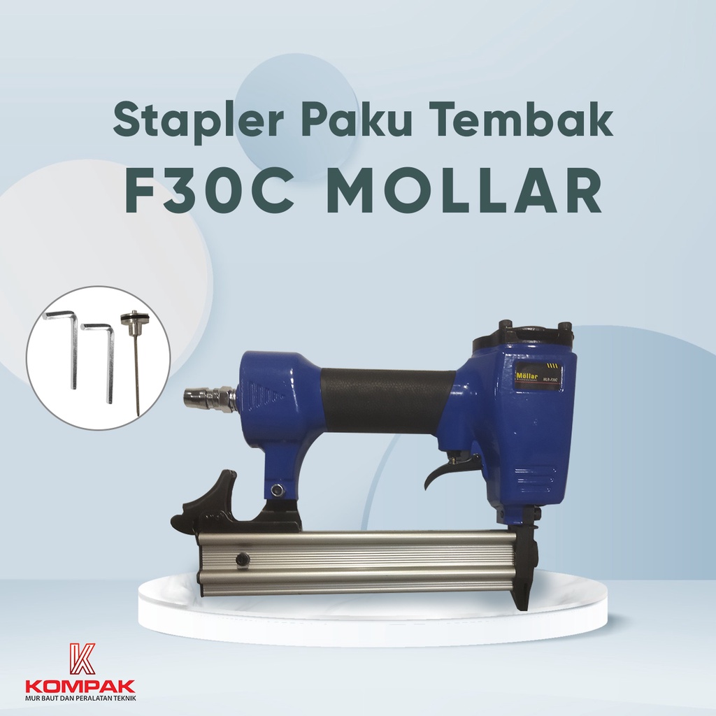 Mesin paku tembak F30 Mollar / Air nailer pneumatic mollar