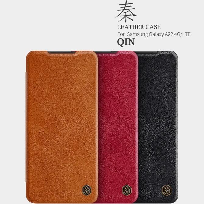 SAMSUNG GALAXY M32 / M22 / F22 4G NILLKIN QIN LEATHER ORIGINAL CASE PC