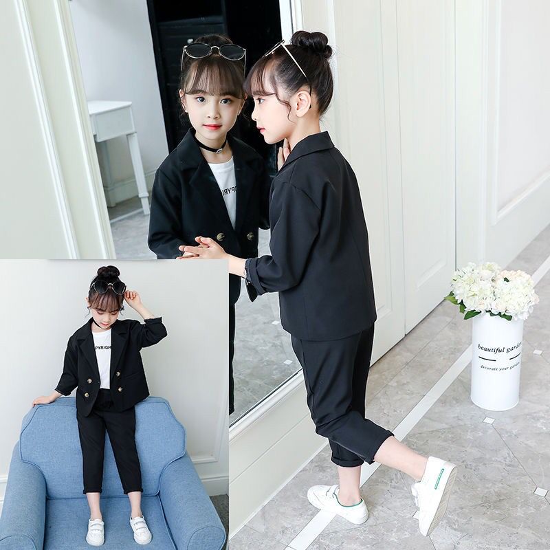 INV - SETELAN ANAK REIKO / SETELAN BLAZER / BLACK / SALEM