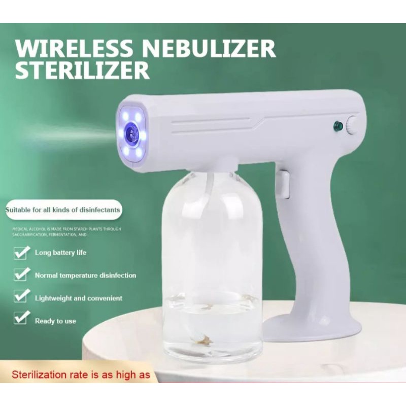 Mesin Semprot Disinfektan Nano Spray Gun Utra Violet 800mil Wirrless