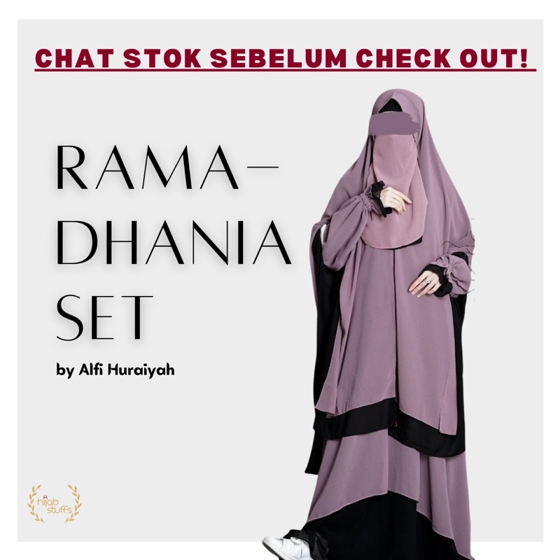 GAMIS SET RAMADHANIA | SIDRA | HIJAB SYARI POLOS