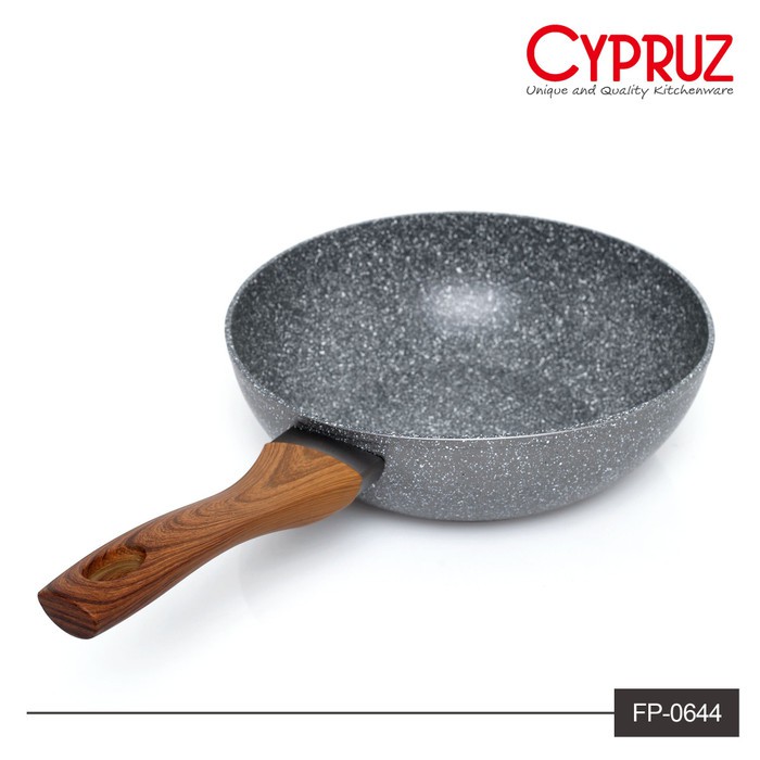 FP-0644 CYPRUZ FRY WOK 3mm INDUKSI MARBLE GRANIT 28CM ORIGINAL BELGIUM