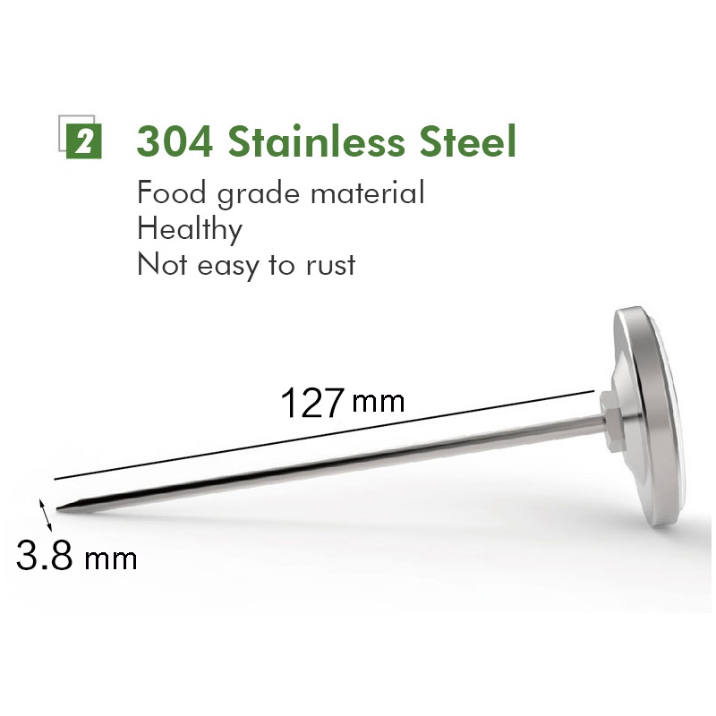 Thermometer Minyak Dapur/Thermometer Kopi Susu Minuman/Thermometer Dapur BBQ Makanan/Thermometer Mekanik
