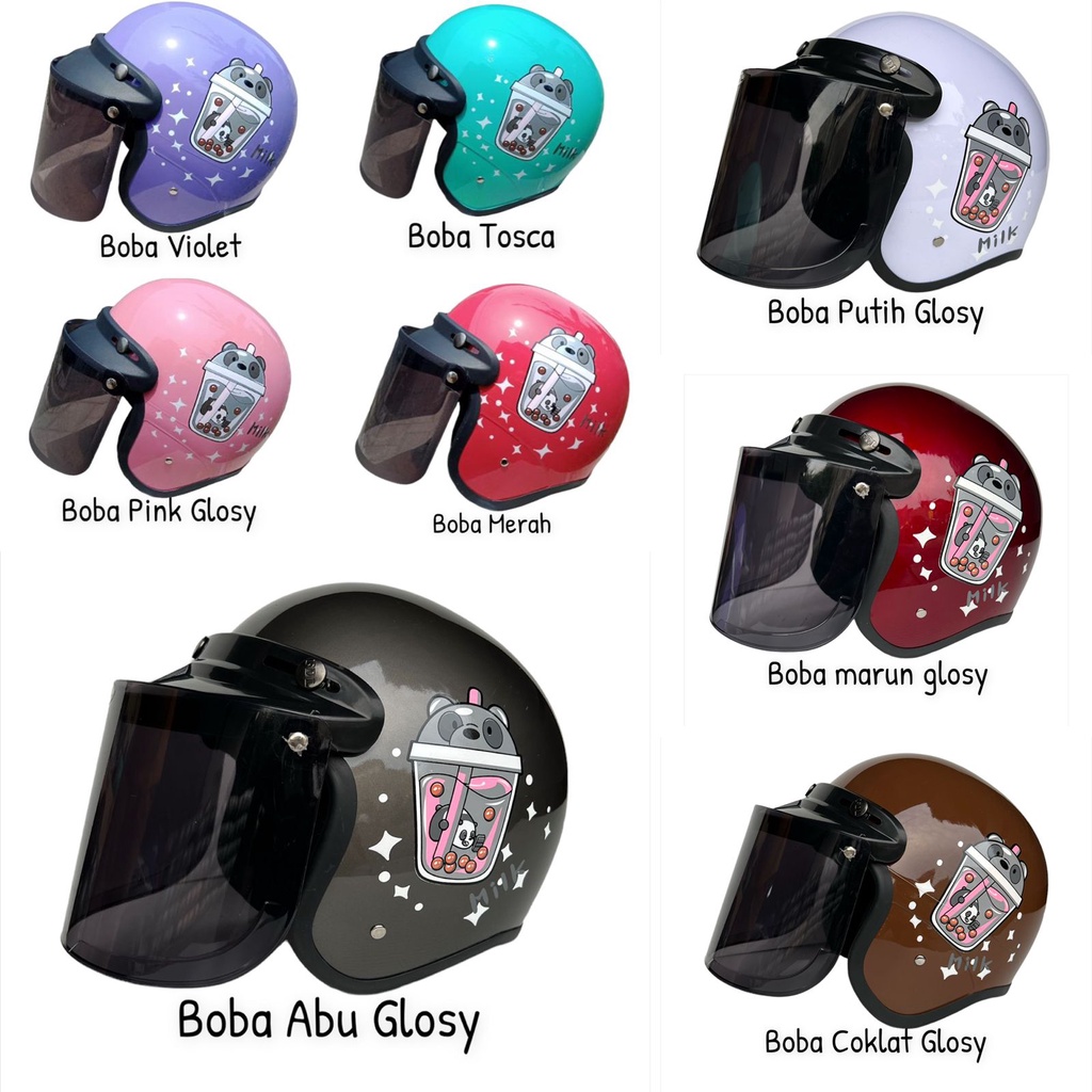 HELM BOGO MOTIF NEO BOBA CAT DEWASA