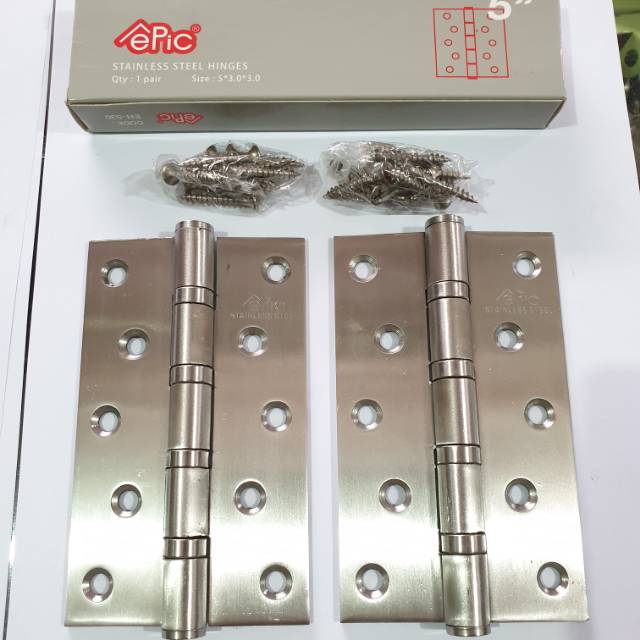 Engsel pintu 5in epic stainless asli PROMO