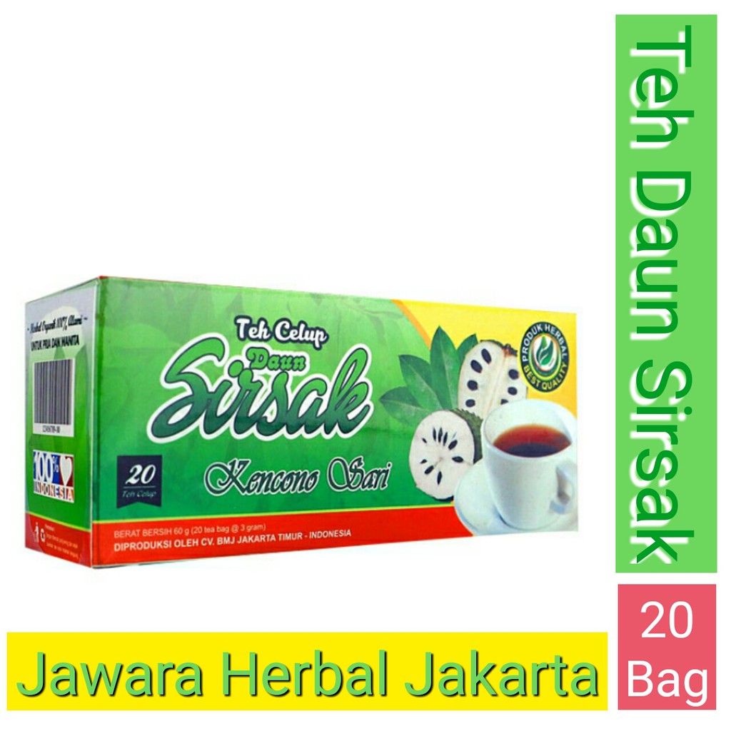 

Teh Celup Daun Sirsak Obat Herbal Alami Kangker Tumor Asli Original