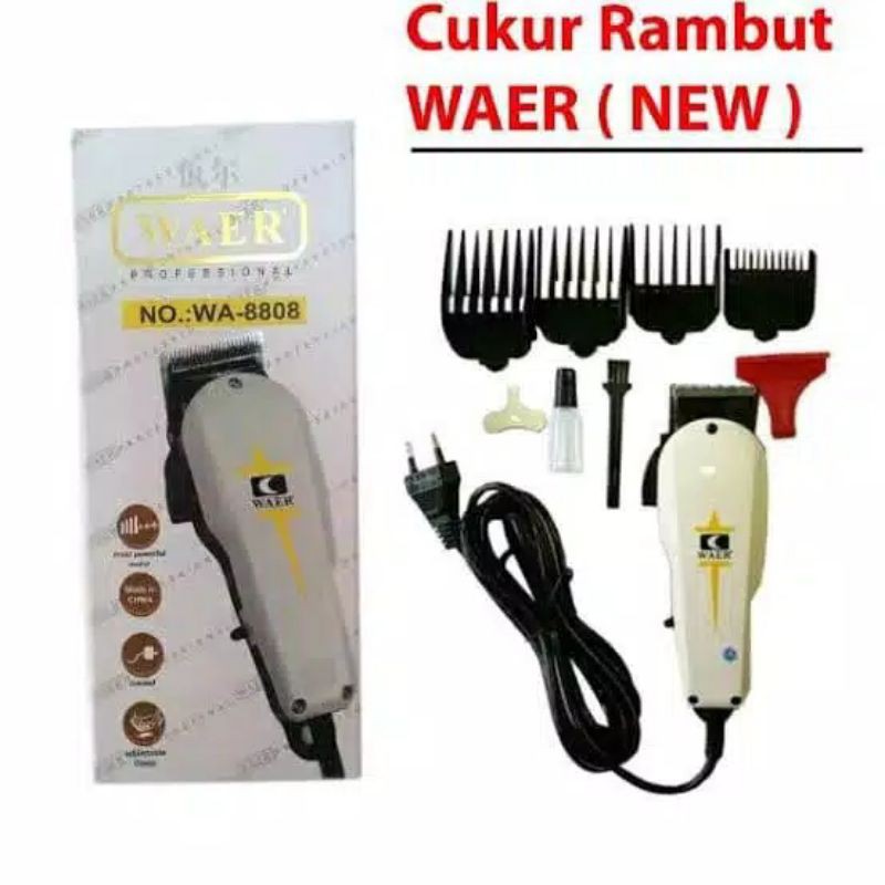 Alat Cukur Rambut Elektrik WAER  WA-8808 / Mesin Cukur Rambut Listrik /