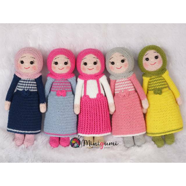 READY - BONEKA RAJUT AMIGURUMI HIJAB MUSLIMAH  