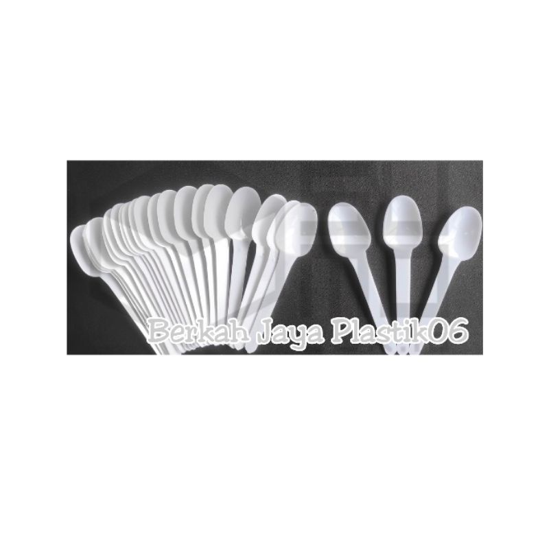 Sendok Teh STG / Sendok Ice Cream Putih 100 pcs