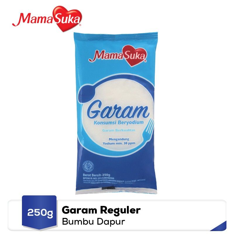 

GARAM MEJA REGULER MAMASUKA 250gr / GARAM REGULER TERMURAH