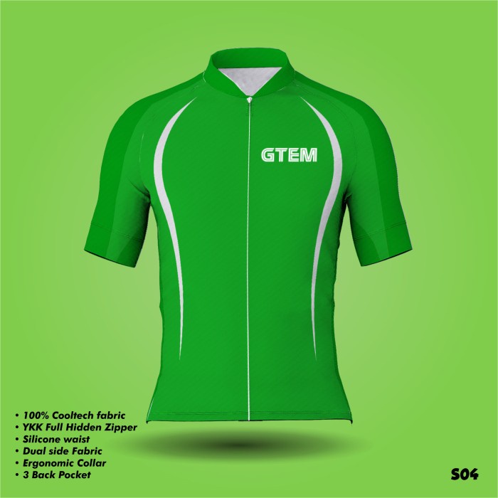 Jersey Sepeda Singletrek1 RB ZIPP w/ Silicone bahan Cooltech JDCO S04