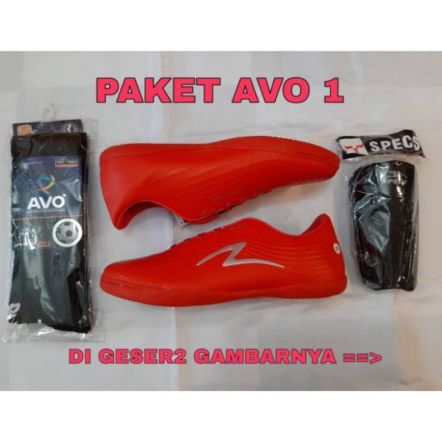 Paket komplit sepatu futsal olahraga bola kaos  kaki  avo  