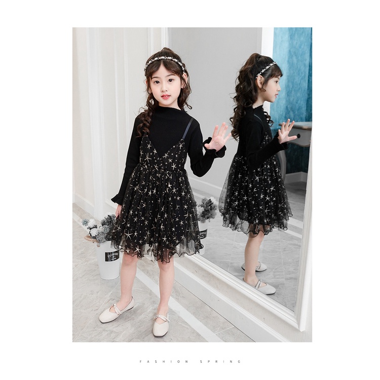 [ HANA ] 3-8 Tahun | Dres Kualitas Import Overall Knit Dress Korean Style Dres Pesta Lebaran Anak Gaun Pesta anak Baju Idul Fitri Anak Perempuan