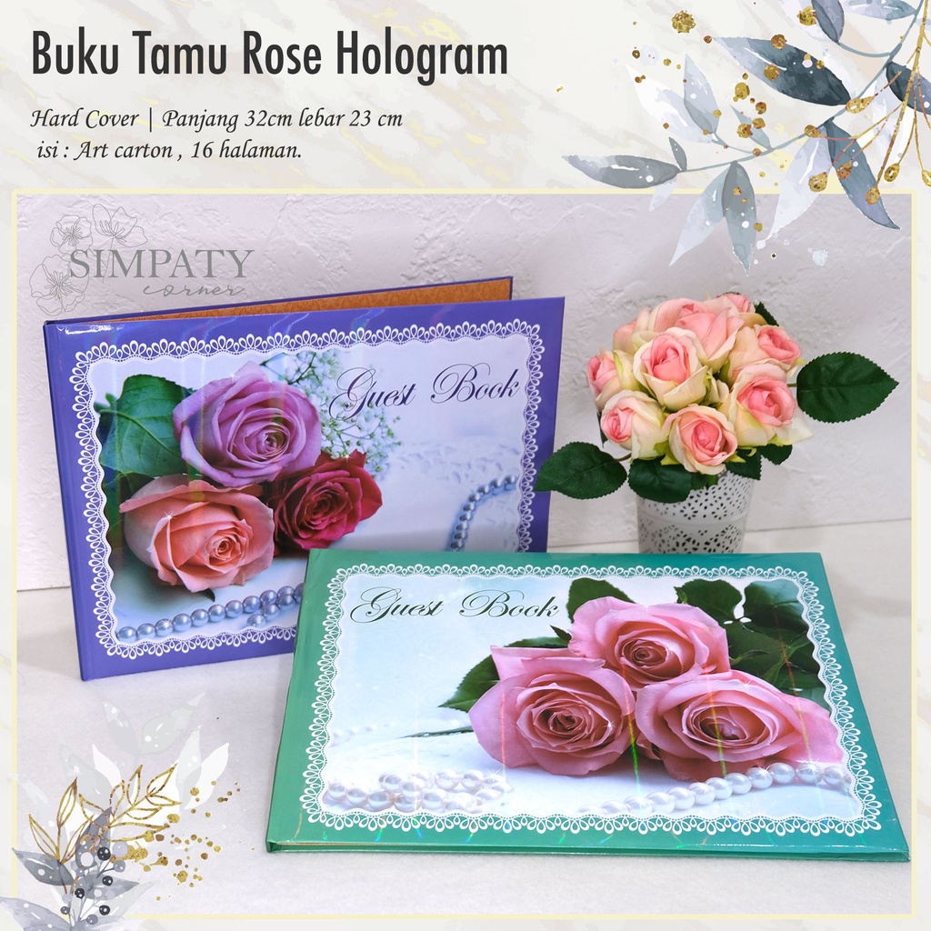 

Buku Tamu / Guest Book / Buku Tamu Rose Hologram Simpaty