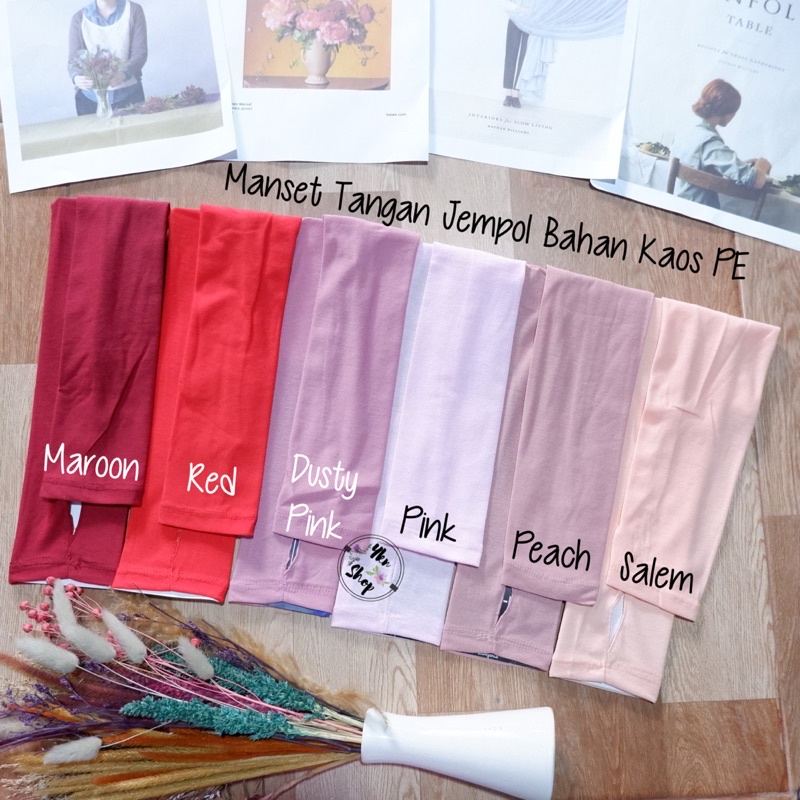 Manset Tangan Handsock Jempol Bahan Kaos