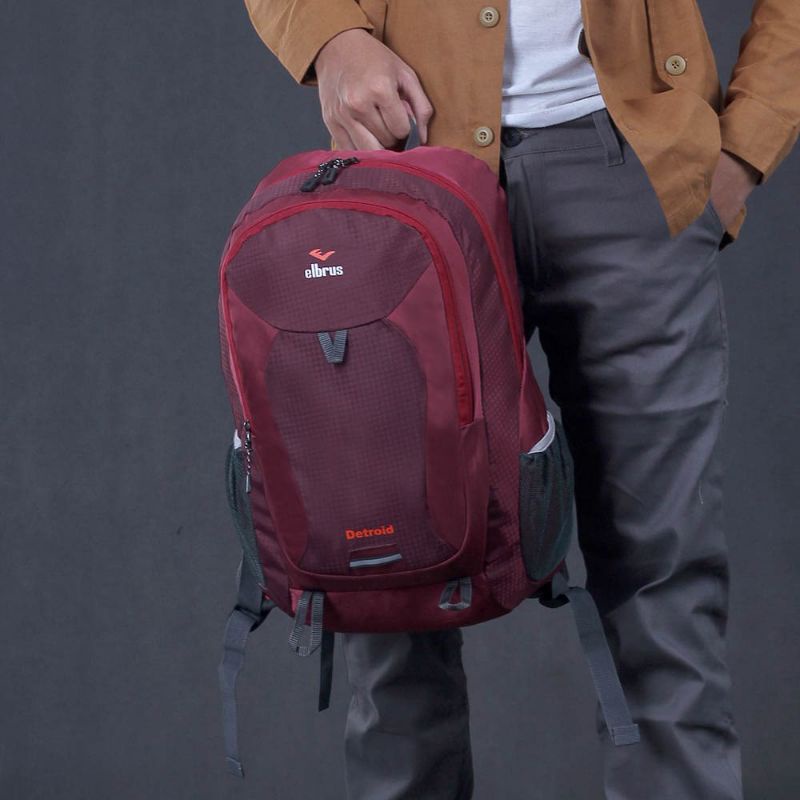 DAYPACK Tas Ransel 25 Liter Terbaru Hitam Navy Merah | Tas Laptop Notebook 14&quot; Inch | Tas Punggung Backpack Original | Free Raincover | Tas Travelling | Tas Camping Outdoor | Tas Sekolah Kuliah Kerja