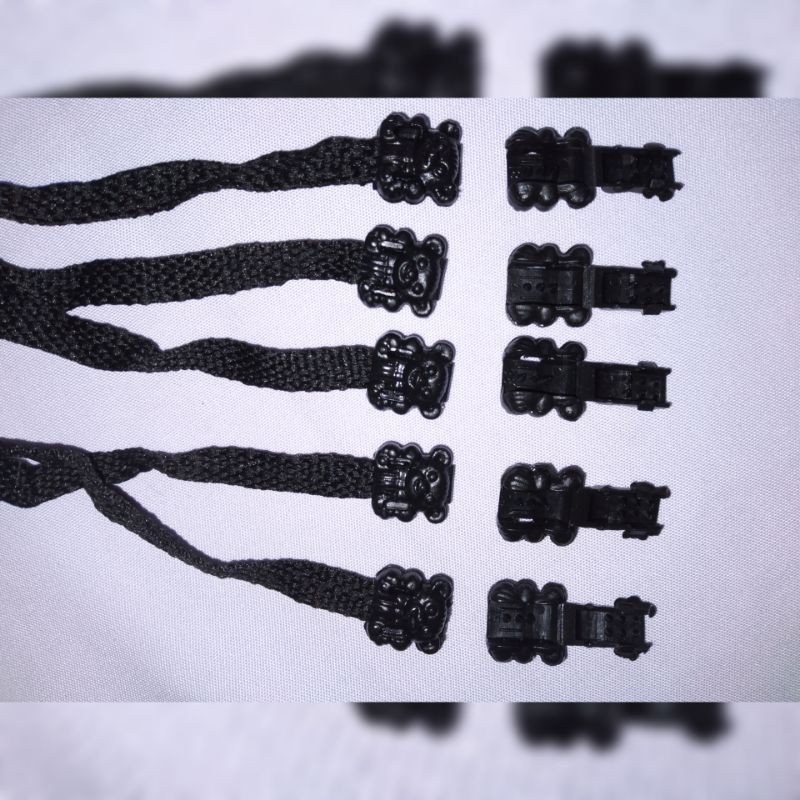 Stopper Ujung Tali untuk Tali Jaket/Hoodie/Kolor - Stopper Kotak Warna Hitam Kalem - Stopper Lucu