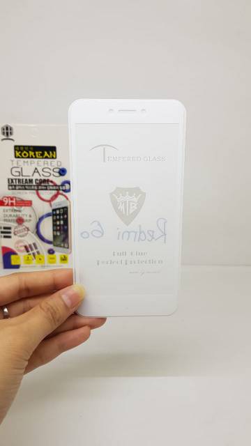 KOREAN Tempered Glass Redmi Go 5.0 inchi FULL SCREEN TG 5D Redmi Go FULL GLUE Anti Gores Kaca