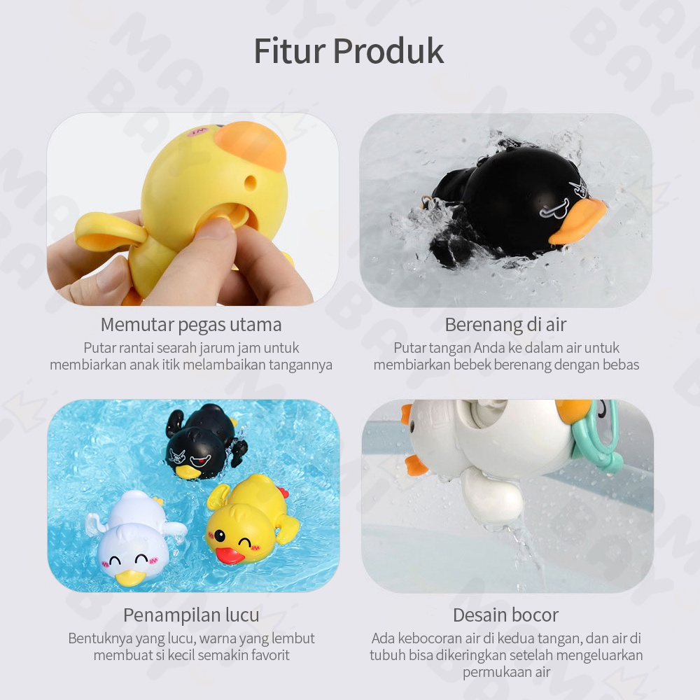 Mamibayi Bebek plastik mainan mandi anak bebek mainan BPA free