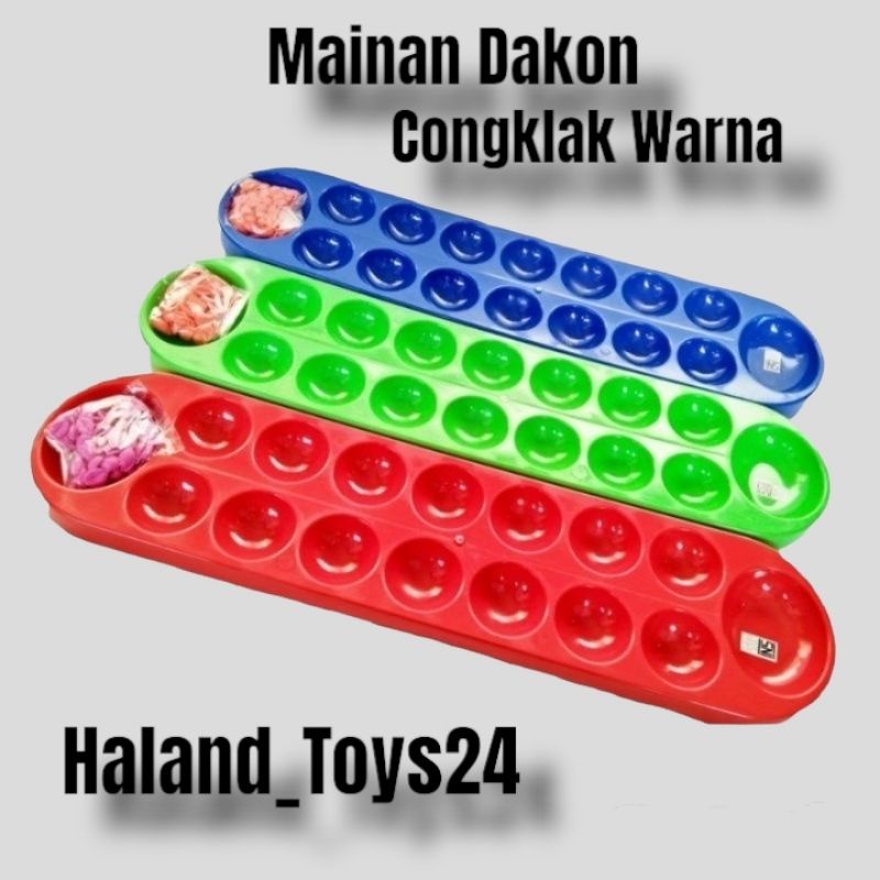 Congklak Dakon Mainan Anak Perempuan Jadul Plus Biji