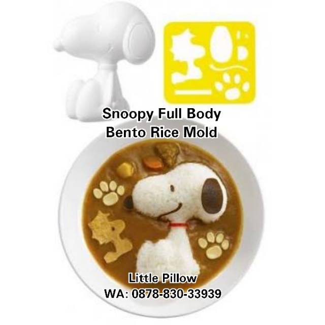 (SNOOPY FULL BODY) Bento rice mold snoopy/cetakan nasi bento/Snoopy rice mold