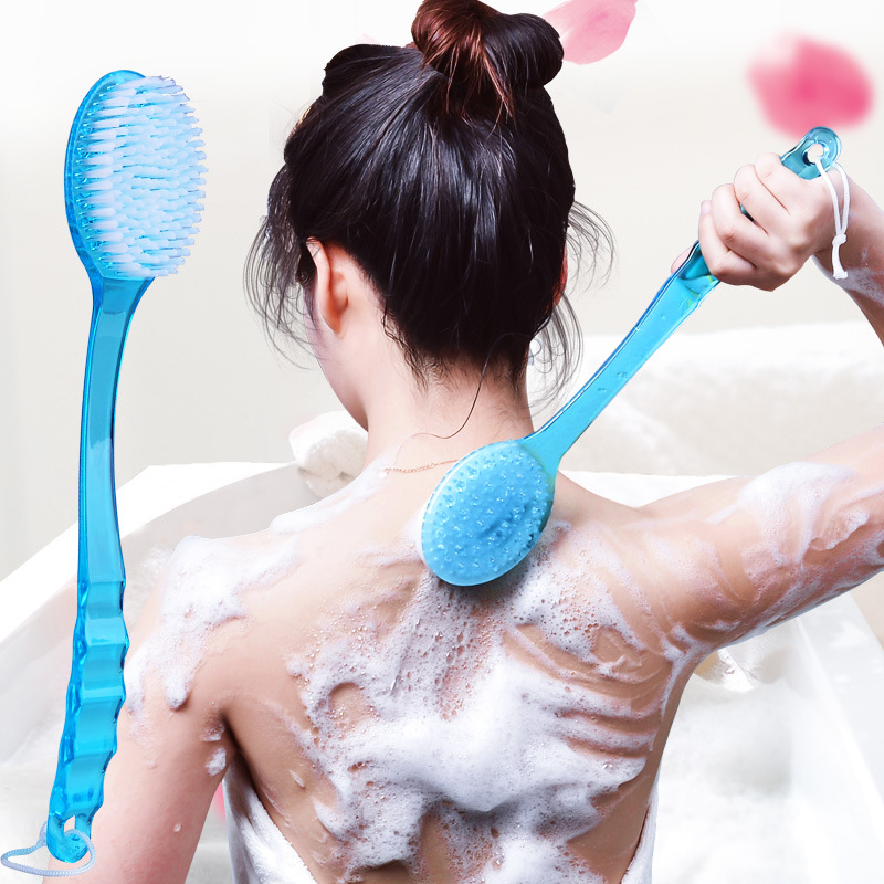 Alat Pembersih Kulit Gagang Panjang Untuk Pengelupasan Punggung, Badan, Dan Kaki, Bath and Shower Scrubber Plastic Massager PET Body Scrubber PS Long Handled Bath Shower Back Brush Bathing bru