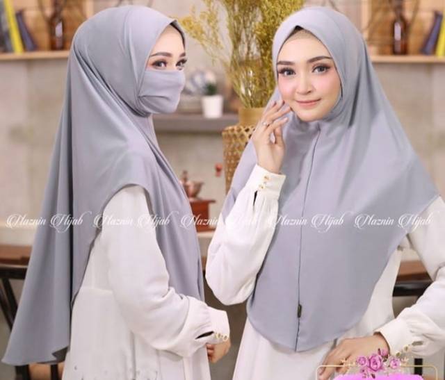 HIJAB INSTAN MASKER JERSEY SUPER PREMIUM / KERUDUNG NIQAB / HIJAB INSTAN-1