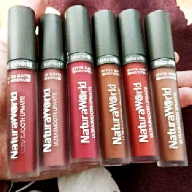 1 Box Lipmatte Lipstik Natura World Isi 6 pcs