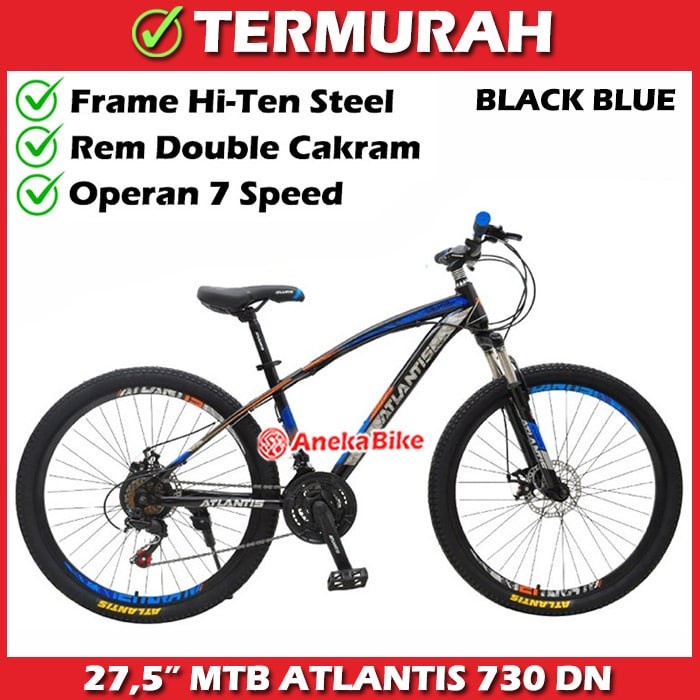 SEPEDA GUNUNG MTB ATLANTIS 730 (27.5 Inch) - BLACK GREEN