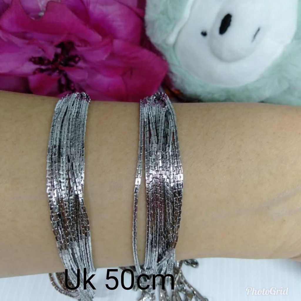 (1 LUSIN) Rantai Kalung Titanium 50cm