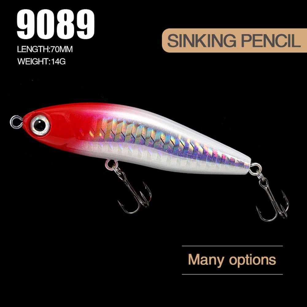 TOP Umpan Ikan Kecil Tenggelam Pensil Outdoor Crankbaits Tackle Minnow Lures