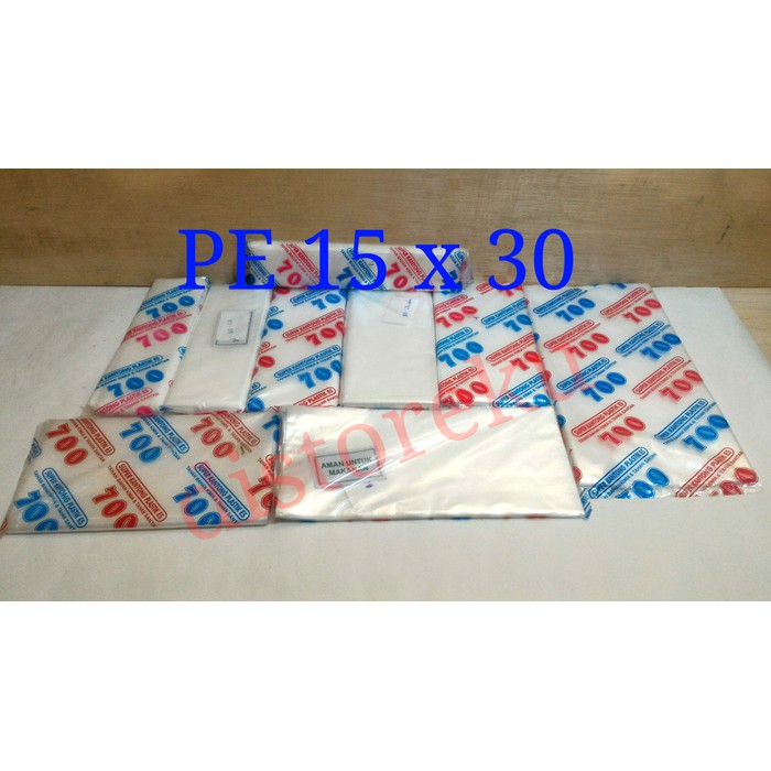 PE 700 15 x 30 plastik es batu sekilo 1kg gula @145gr