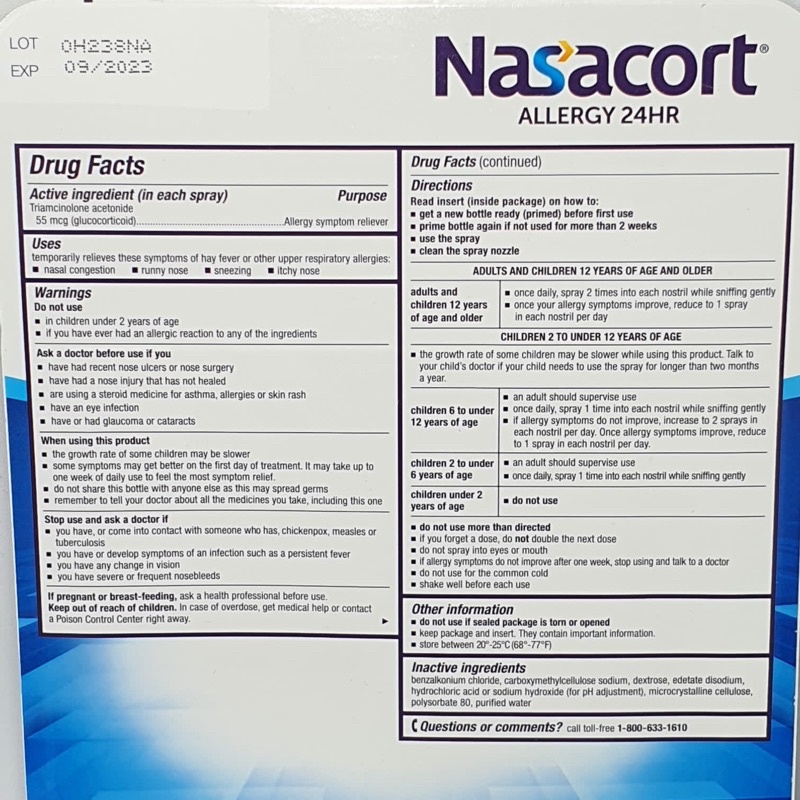 NASACORT ALLERGY RELIEF - 1 BOTOL
