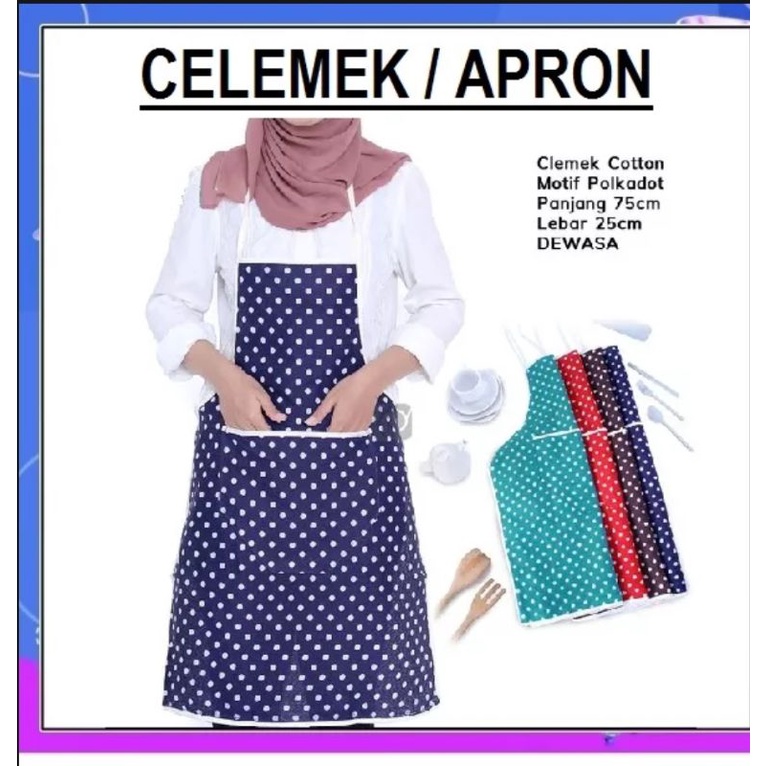 celemek kain polkadot / celmek / celemek masak