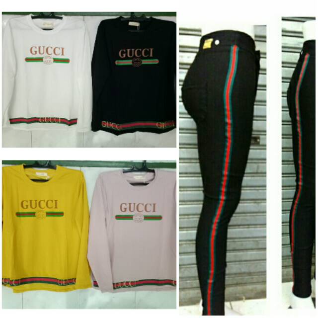 Celana Gucci & kaos gucci set /celana misshotty