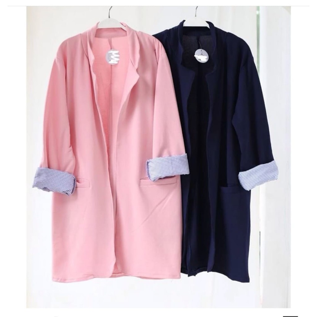 CARDIGAN ETANIA WANITA / CARDIGAN MOSCREPE KOMBI KATUN / OUTER WANITA