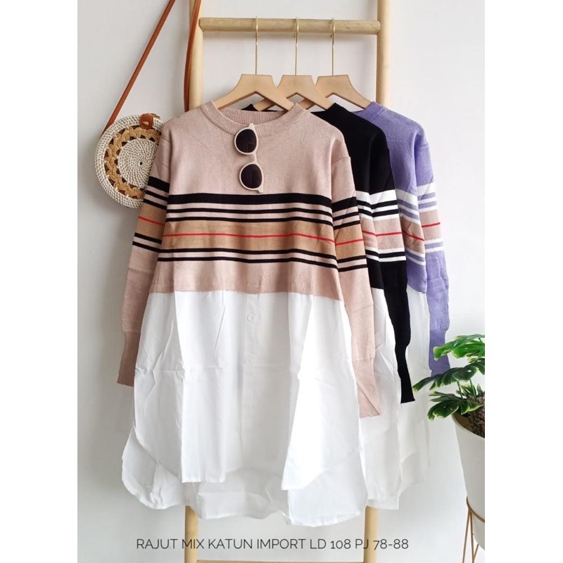 top rajut mix katun import
