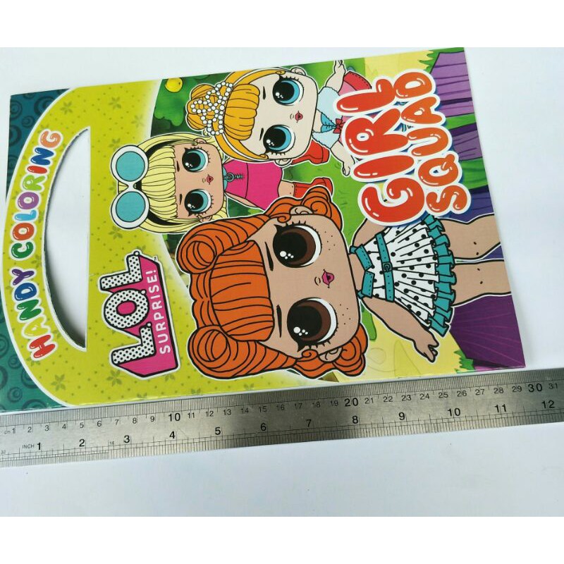 Buku Mewarnai Jumbo 30x20cm Karakter Anak Cewe Frozen Pony HK dll