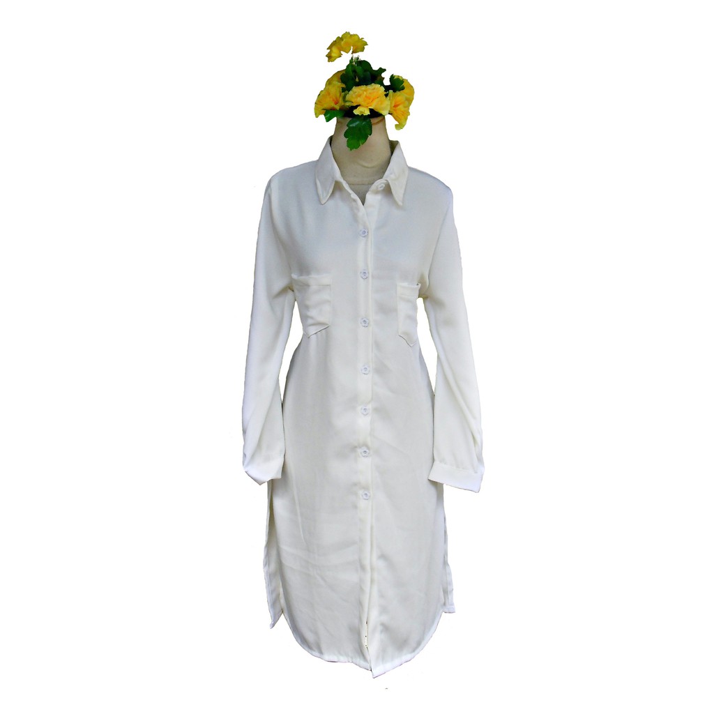 Tunik Putih polos wanita, Kemeja putih polos wanita Latusca