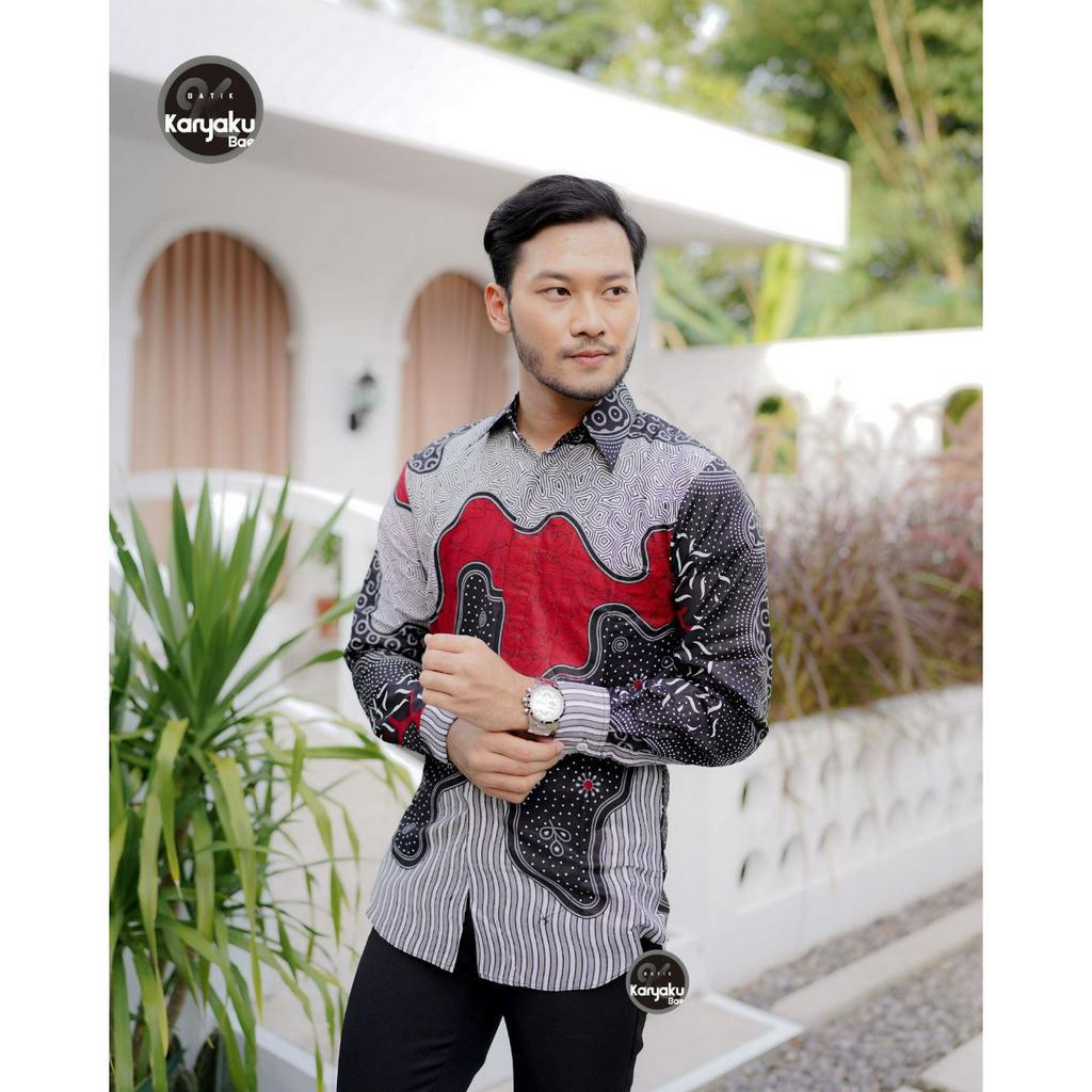 Kemeja Batik Pria Slimfit Premium Quality Terbaru Original Produk Bahan Katun Motif Terbaru