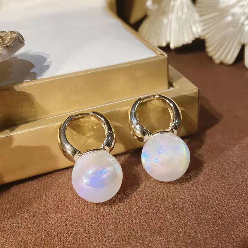 Anting Juntai Bentuk Water Drop Aksen Mutiara Untuk Wanita