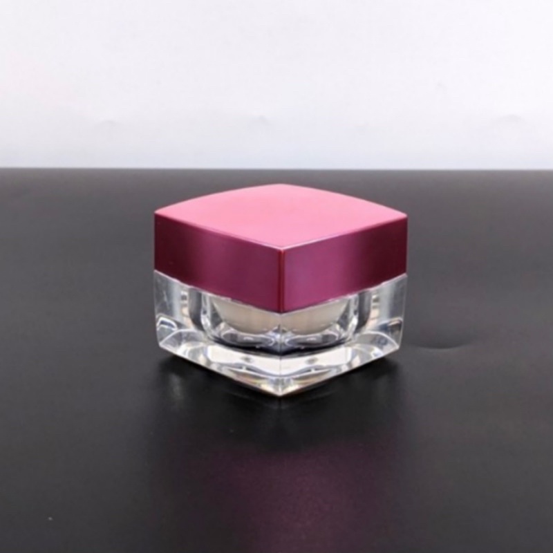 POT KRIM AKRILIK KOTAK BENING 10 GRAM TUTUP PINK ROSE GOLD / IMPORT ACRILYC SQUARE JAR 10GR ROSE GOLD PINK POT CREAM SQUARE