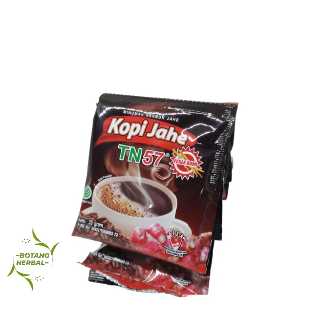 

Minuman Serbuk Kopi Jahe Plus Pasak bumi TN57 PER RENCENG / KOPI JAHE TOGA NUSANTARA Kopi TN