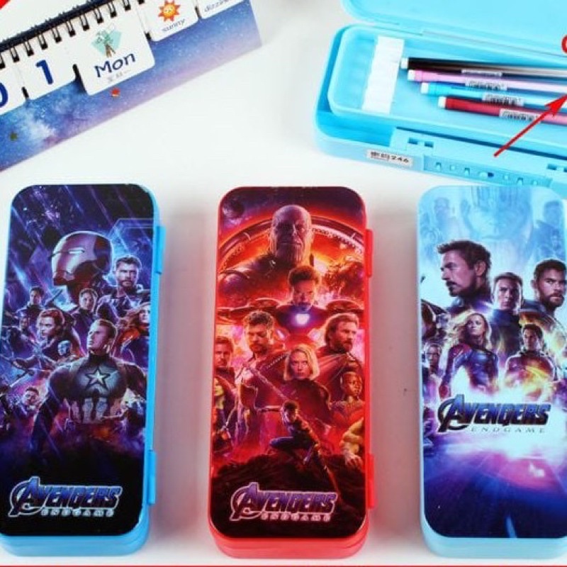 

Pencil case mika plastik km 8896 motif avengers satuan