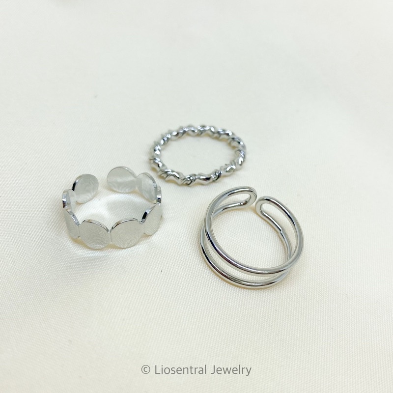 Liosentral - Cincin Nama Set | Cincin Set Korea cincin fashion