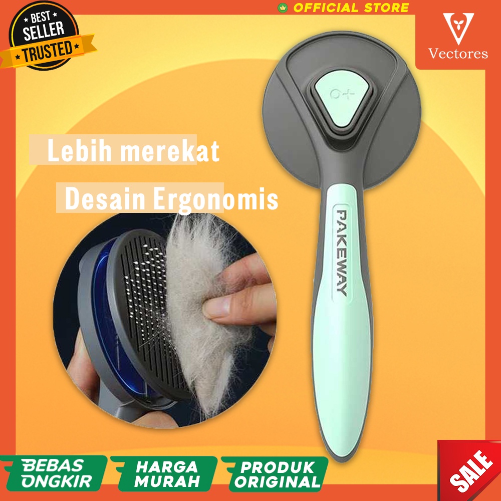 [ORIGINAL] Sisir Rambut Bulu Kucing Anjing Binatang Hewan Peliharaan Hair Removal Comb Sikat Bersih Murah Perawatan Grooming