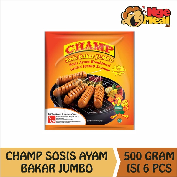 

CHAMP Sosis Ayam Jumbo Isi 6 Pcs