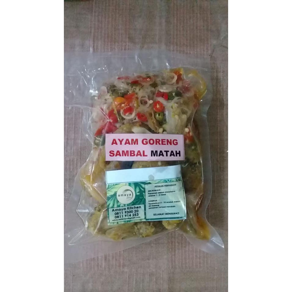 Ayam Goreng Sambal Matah Frozen By Amaya Kitchen Shopee Indonesia