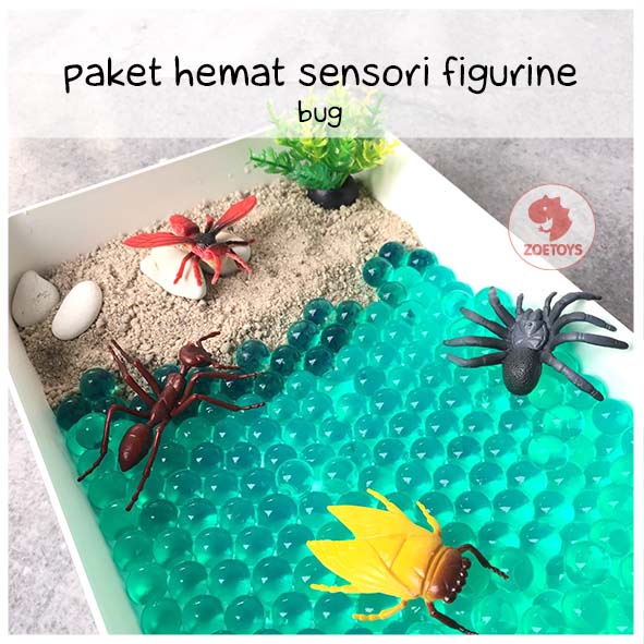 Paket Hemat Sensori Play Figurine Animal Construction Truck | Tray Sensory Mainan Montessori Figures | Pohon Kelapa Sand Mud | Cari Bingkisan Hampers