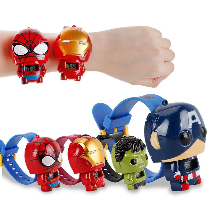 FYGALERY J157 Jam Tangan Karakter Anak Kids Fashion Superhero Digital Watch Murah